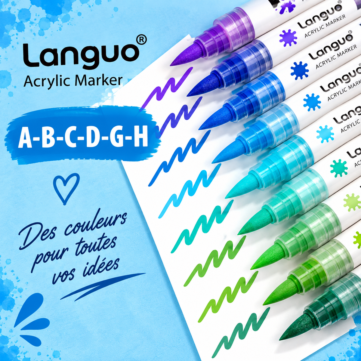 Languo brush à l'unité A-B-C-D-G-H