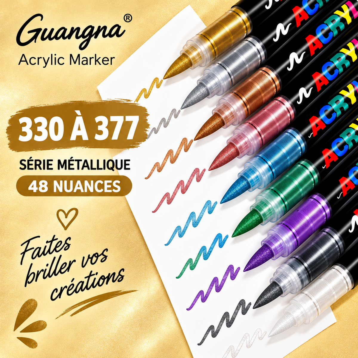 Guangna brush à l'unité de 330 à 377 série métallique
